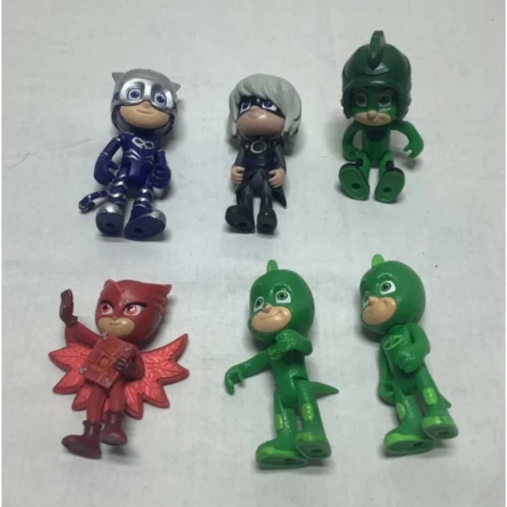 PJ Mask Lot of 6 Figures green red blue toys